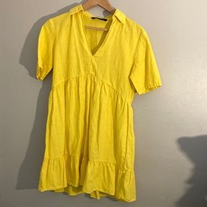 Zara linen blend dress